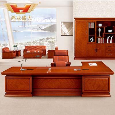 簡易實木辦公桌 現代時尚老板桌HY-D鴻業10號